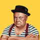 Winston Churchill embraces the French look.